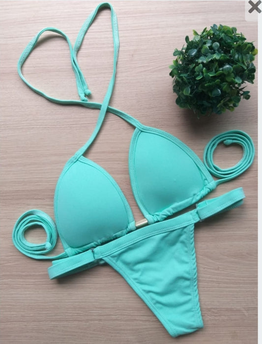 biquini fita verde agua