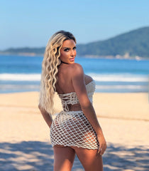VESTIDO CROCHE COM PEROLA